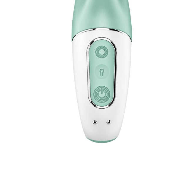 AIR PUMP BUNNY 5+ VIBRADOR RABBIT INFLABLE CON APP VERDE RECARGABLE USB SATISFYER