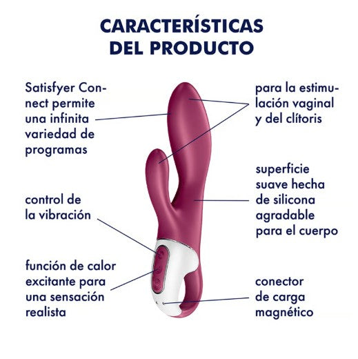 HEATED AFFAIR VIBRADOR RABBIT CON FUNCION DE CALENTAMIENTO Y APP SATISFYER