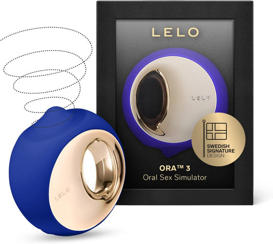 ORA 3 MIDNIGHT AZUL ESTIMULADOR DE CLITORIS CON LENGUA ALTA GAMA LELO