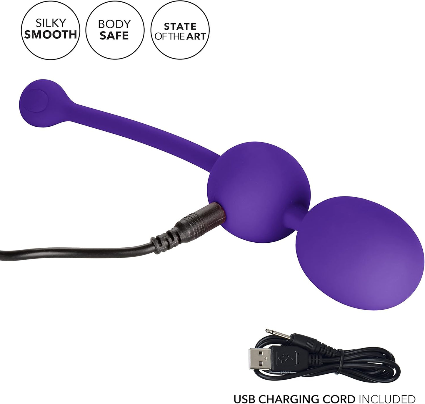CALEXOTICS - BOLAS VIBRADORAS DUAL KEGEL RECARGABLES LILA