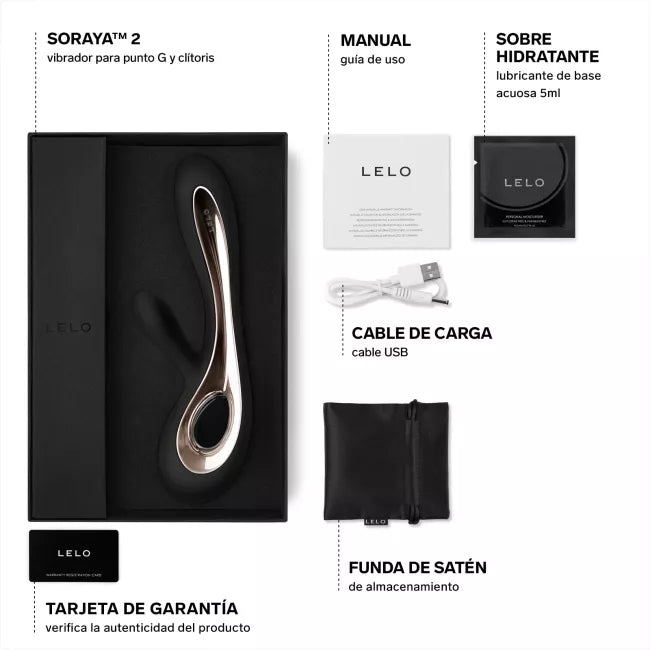 SORAYA 2 VIBRADOR RABBIT DE LUJO NEGRO