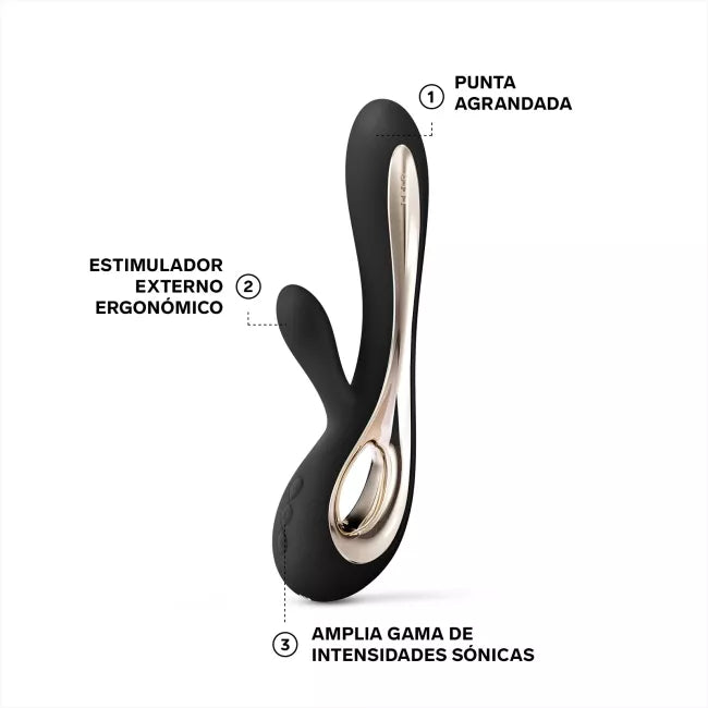 SORAYA 2 VIBRADOR RABBIT DE LUJO NEGRO
