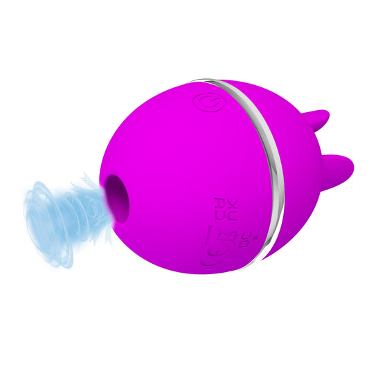 GEMINI ESTIMULADOR DE CLITORIS CON LENGUAS BALL REDONDO MORADO