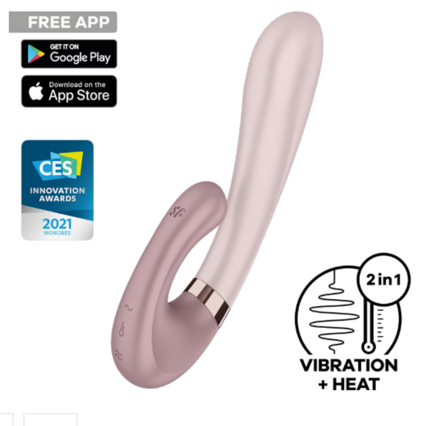 VIBRADOR RABBIT CON APP SATISFYER - HEAT WAVE