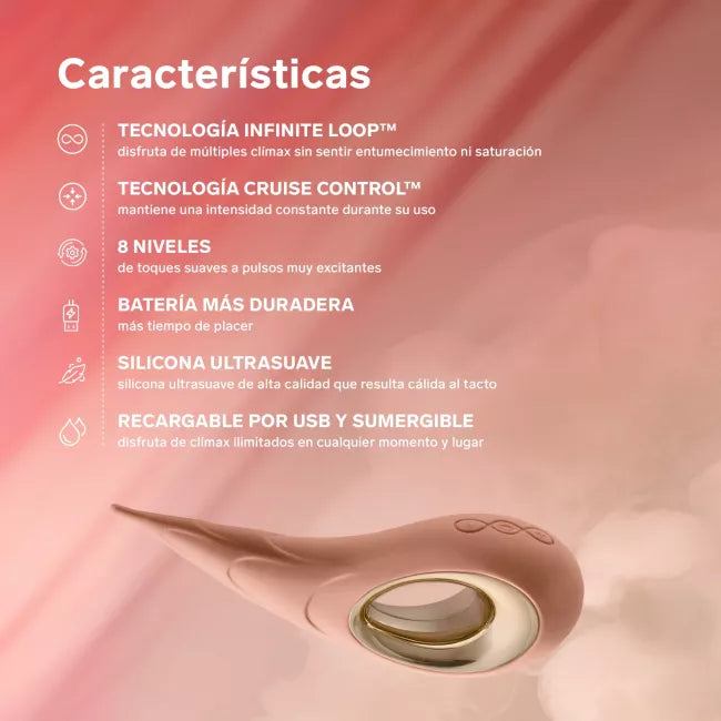 MASAJEADOR ESTIMULADOR DE CLITORIS ALTA GAMA LELO - DOT CRUISE AMARILLO
