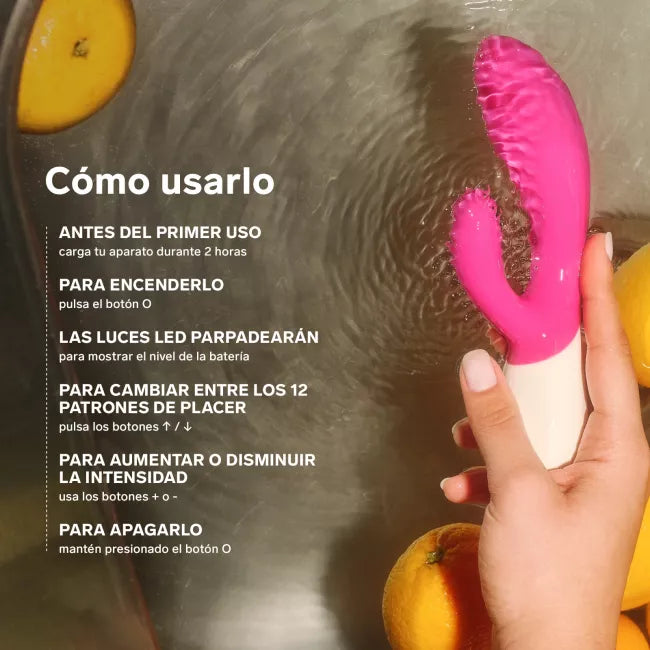 INA WAVE 2 VIBRADOR DE LUJO MOVIMIENTO ESPECIAL FUCSIA RECARGABLE USB LELO