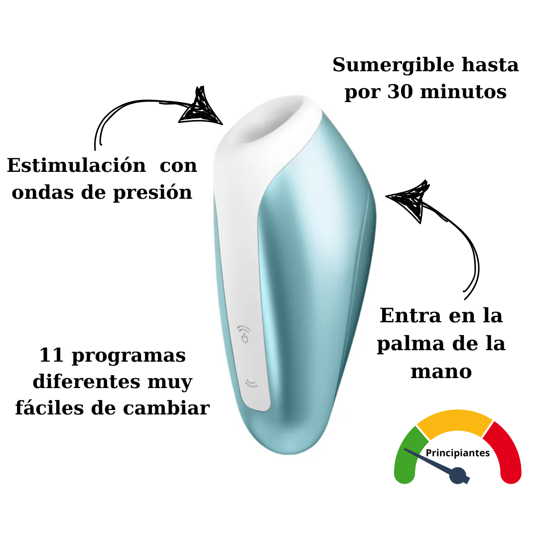 SUCCIONADOR DE CLÍTORIS SATISFYER - LOVE BREEZE ICE BLUE