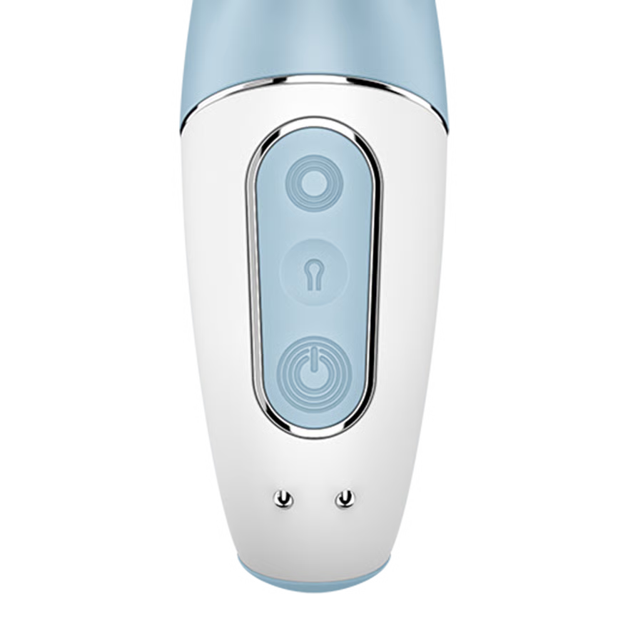 AIR PUMP BUNNY 1 VIBRADOR RABBIT INFLABLE AZUL RECARGABLE USB SATISFYER