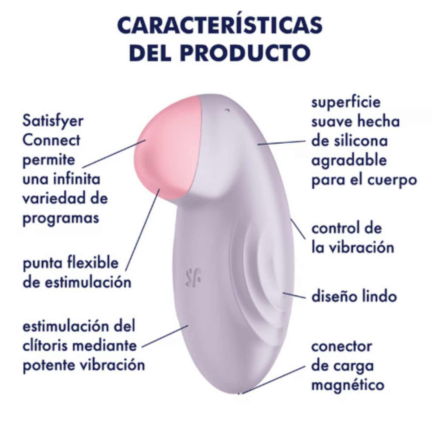 VIBRADOR CON APP COMPACTO IDEAL PRINCIPIANTES SATISFYER TROPICAL TIP LAY-ON