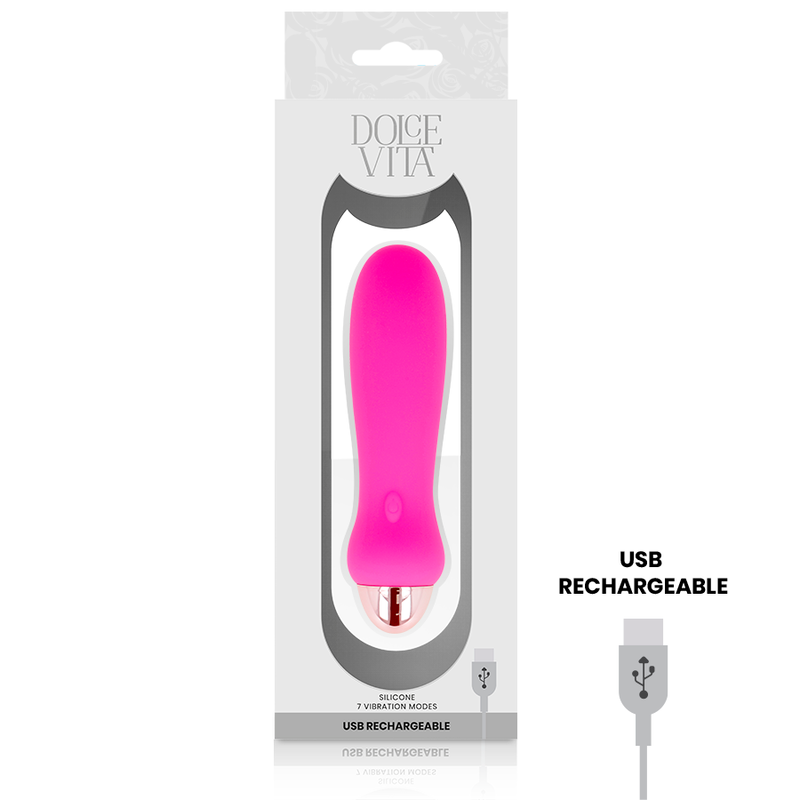 FIVE ROSA MINI VIBRADOR RECARGABLE USB 7 VELOCIDADES