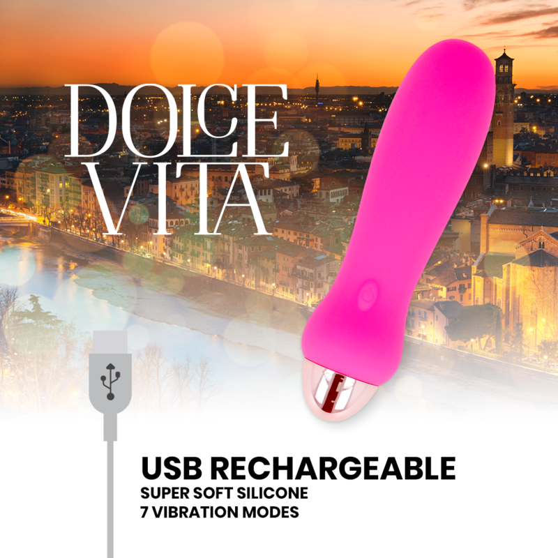 FIVE ROSA MINI VIBRADOR RECARGABLE USB 7 VELOCIDADES
