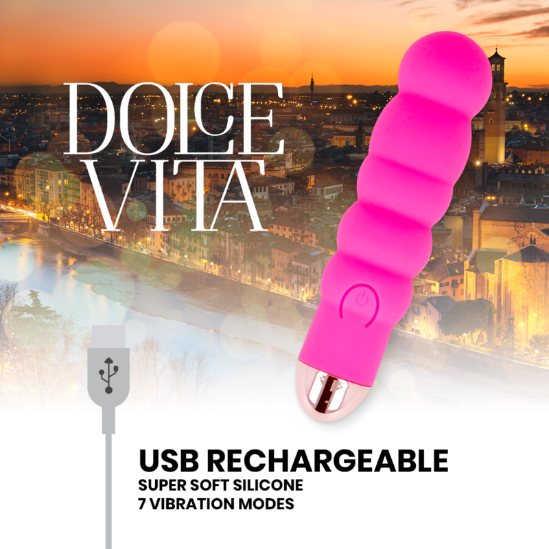SIX MINI VIBRADOR RECARGABLE ROSA 7 VELOCIDADES