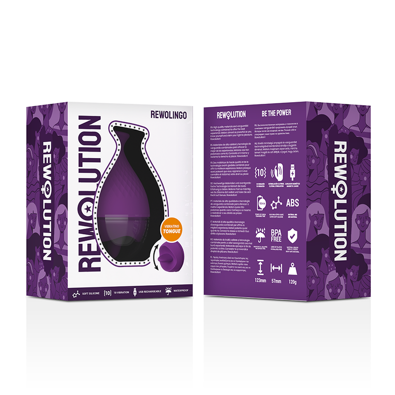 REWOLINGO ESTIMULADOR DE CLITORIS CON LENGUA RECARGABLE USB