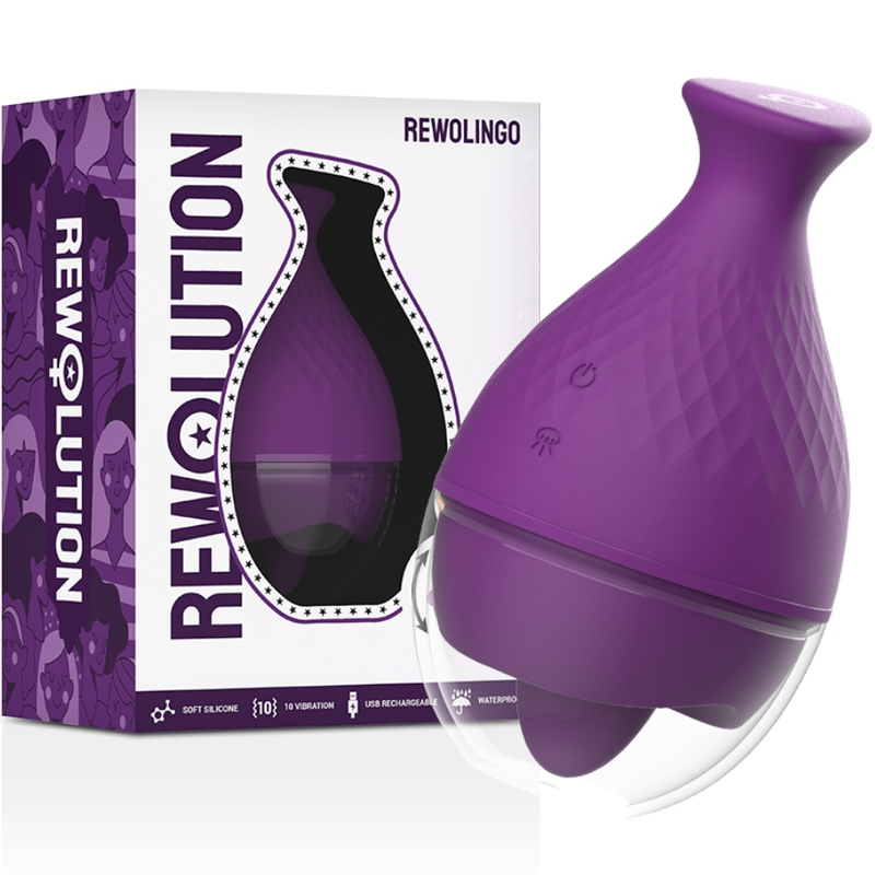 REWOLINGO ESTIMULADOR DE CLITORIS CON LENGUA RECARGABLE USB