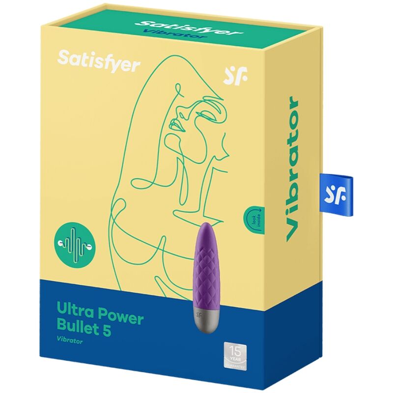 ULTRA POWER BULLET 5 BALA VIBRADORA VIOLETA RECARGABLE USB SATISFYER