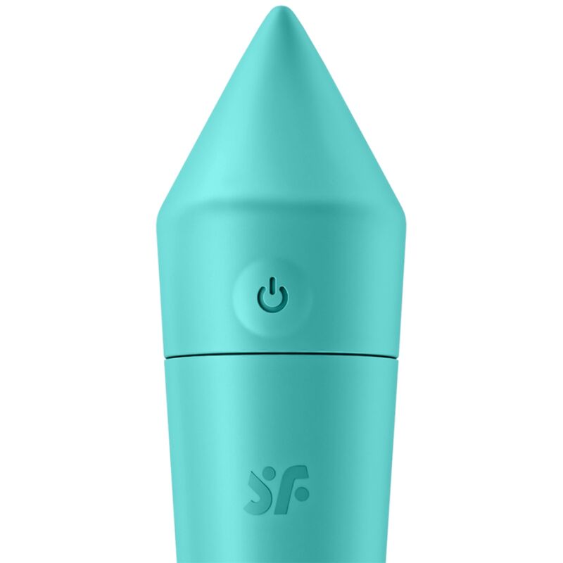 ULTRA POWER BULLET 8 BALA VIBRADORA TURQUESA CON APP RECARGABLE USB SATISFYER