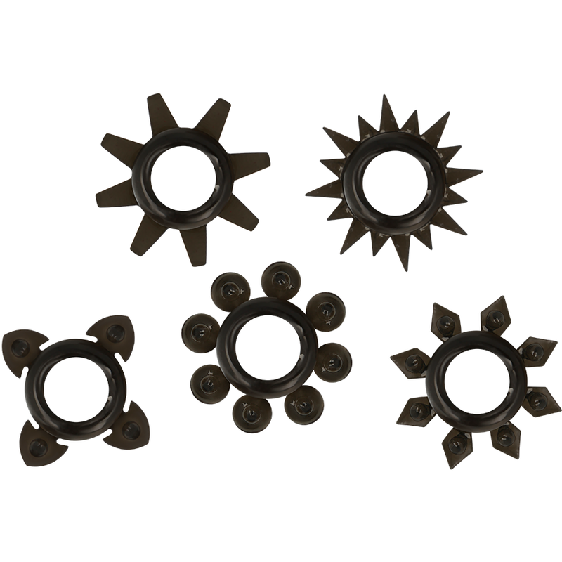 SET 5 ANILLOS SILICONA PARA TESTICULOS Y PENE