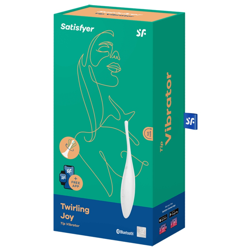 MASAJEADOR ESTIMULADOR DE CLITORIS SATISFYER - TWIRLING JOY BLANCO