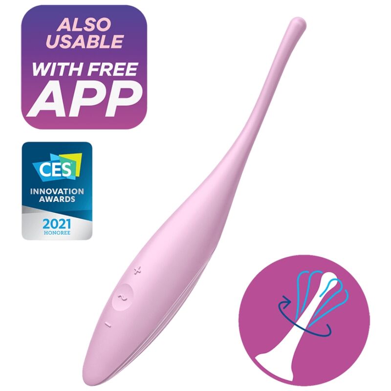 TWIRLING JOY ROSA BALA MASAJEADORA DE CLITORIS RECARGABLE USB SATISFYER