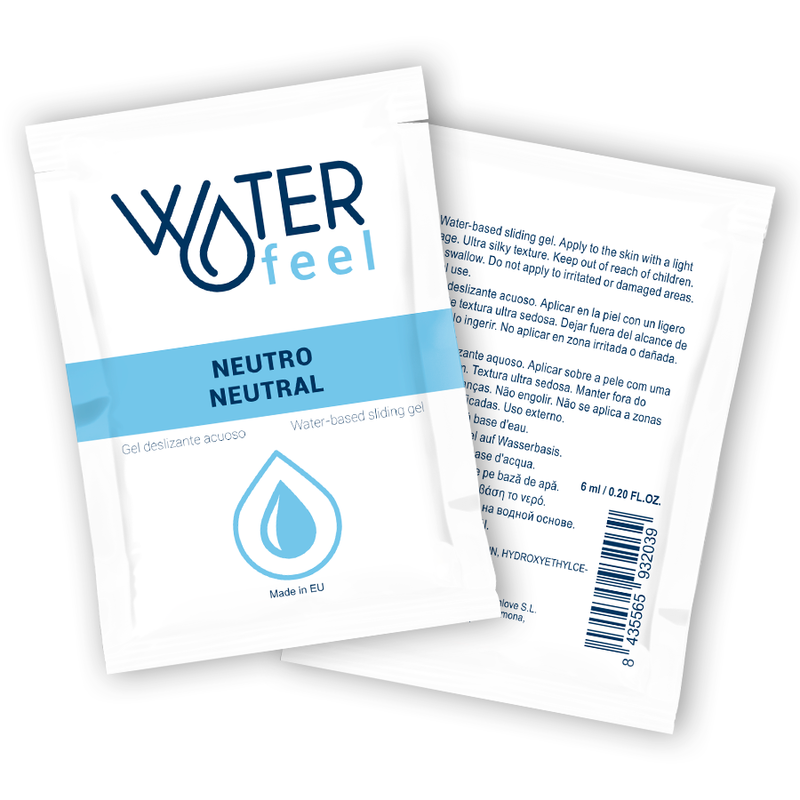 GEL DESLIZANTE WATERFEEL - BASE AGUA NEUTRO 6 ML