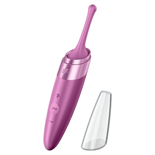 MASAJEADOR ESTIMULADOR DE CLITORIS SATISFYER - TWIRLING DELIGHT MORADO