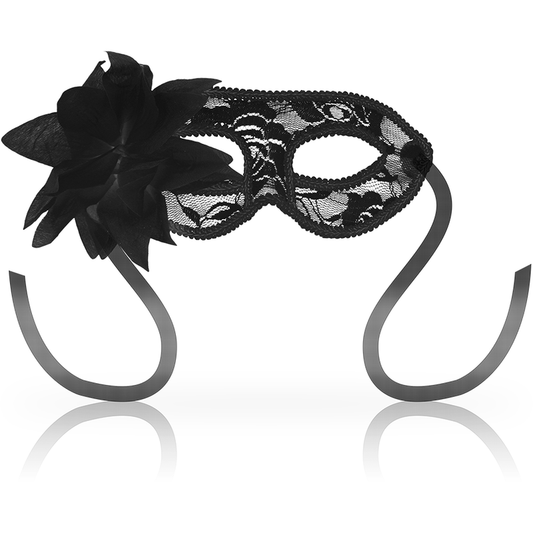 ANTIFAZ OHMAMA - MASKS CON ENCAJES Y FLOR NEGRO