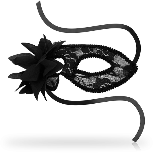 ANTIFAZ OHMAMA - MASKS CON ENCAJES Y FLOR NEGRO