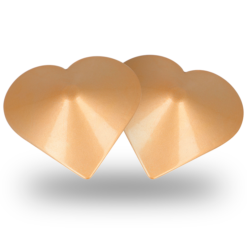 CUBRE PEZONES COQUETTE CHIC DESIRE - METAL CORAZONES DORADOS