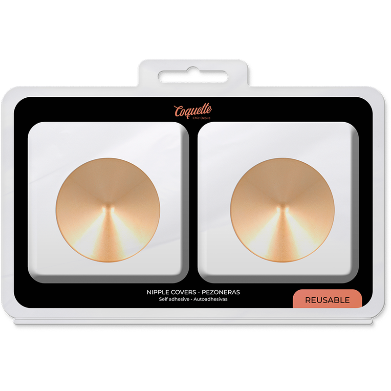 CUBRE PEZONES COQUETTE CHIC DESIRE - METAL CIRCULOS DORADOS