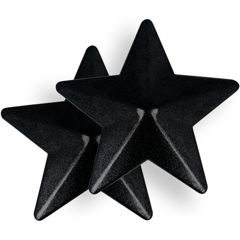 CUBRE PEZONES COQUETTE CHIC DESIRE - METAL ESTRELLAS NEGRAS