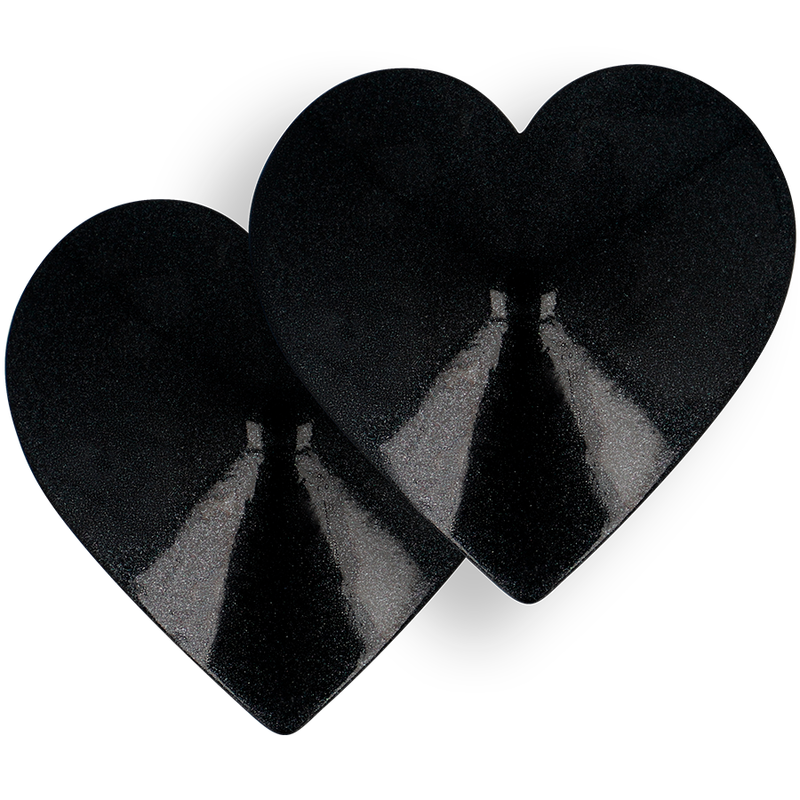 CUBRE PEZONES COQUETTE CHIC DESIRE - METAL CORAZONES NEGROS