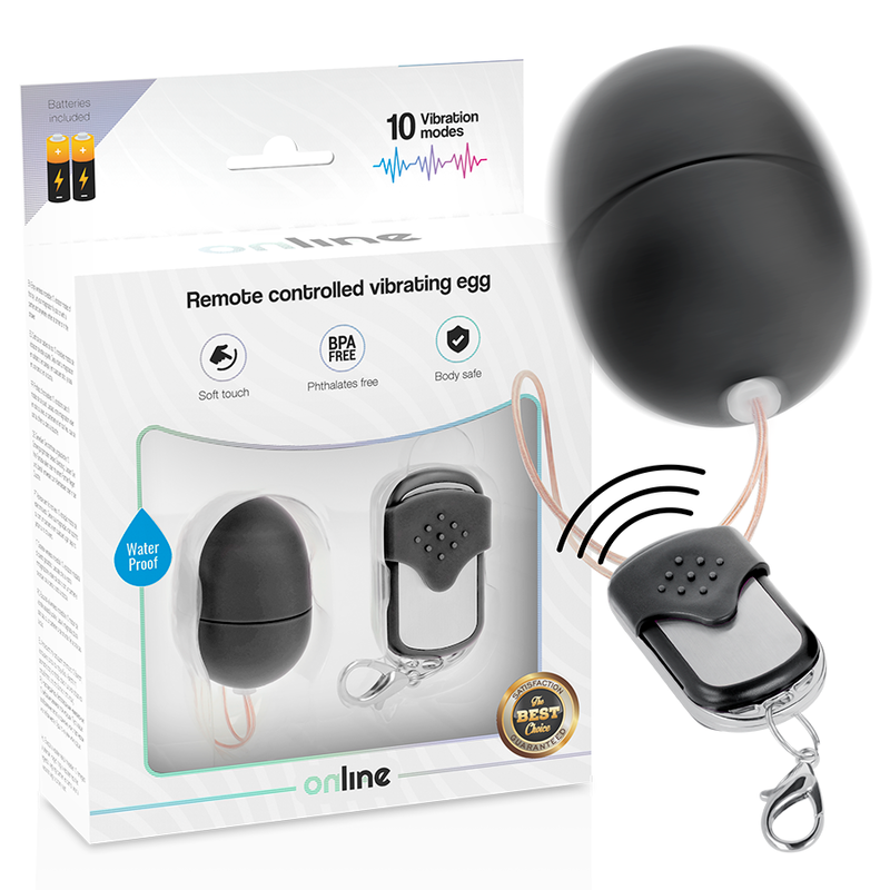 HUEVO VIBRADOR ONLINE - CONTROL REMOTO TALLA S NEGRO