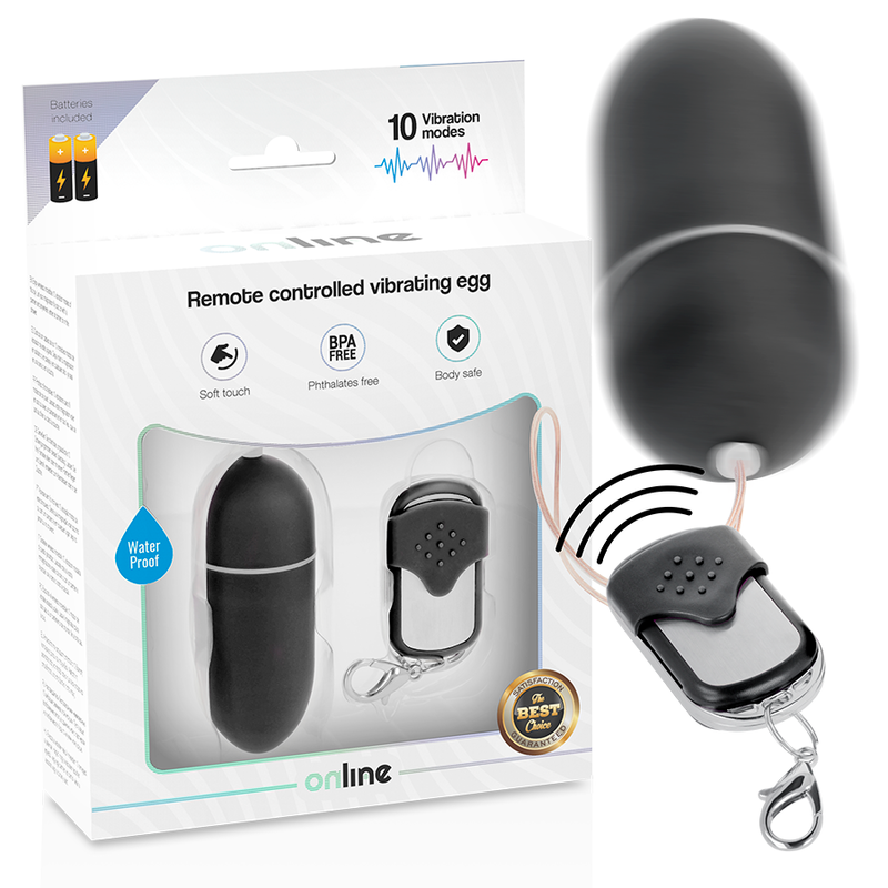 HUEVO VIBRADOR ONLINE - CONTROL REMOTO TALLA L NEGRO