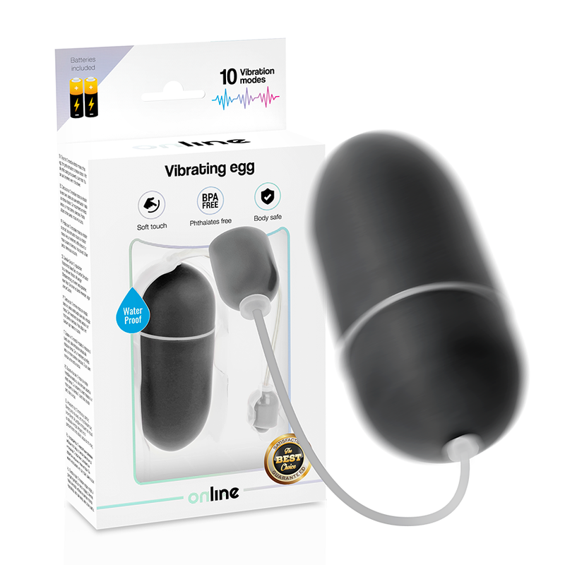 HUEVO VIBRADOR ONLINE - WATERPROOF NEGRO