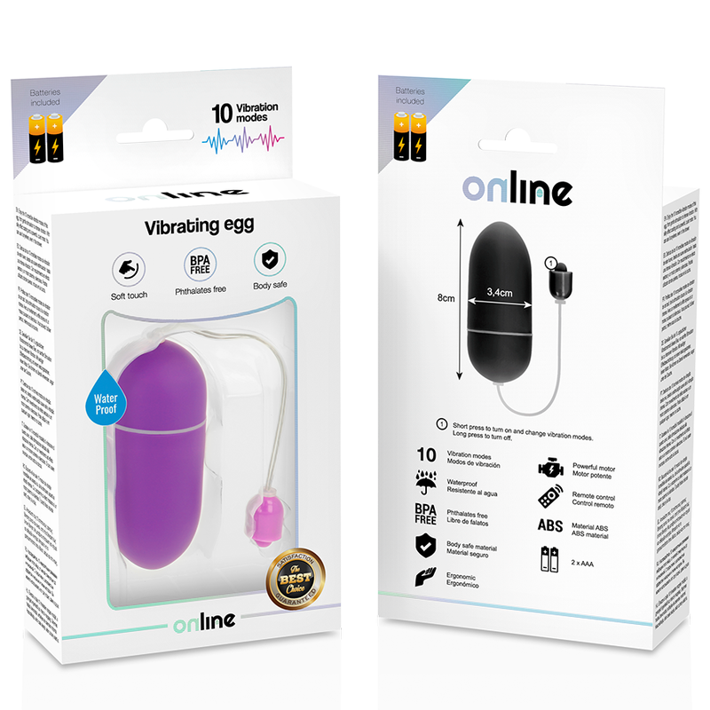 HUEVO VIBRADOR ONLINE - WATERPROOF LILA