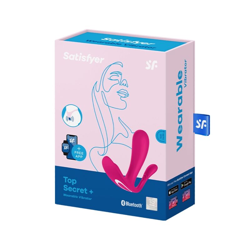 VIBRADOR DOBLE ESTIMULACIÓN CON APP SATISFYER - TOP SECRET + ROSA