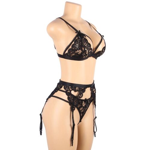 SET TRES PIEZAS SUJETADOR + LIGUERO + TANGA SUBBLIME