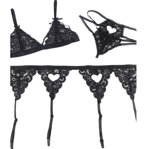 SET TRES PIEZAS SUJETADOR + LIGUERO + TANGA SUBBLIME