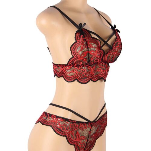 SET DOS PIEZAS TOP Y PANTIES ENCAJE SUBBLIME