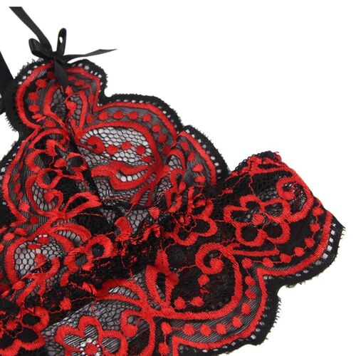 SET DOS PIEZAS TOP Y PANTIES ENCAJE SUBBLIME