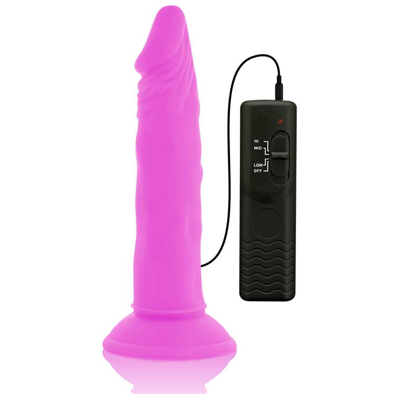 VIBRADOR REALÍSTICO 23 CM -O- 4.3 CM DIVERSIA - DILDO FLEXIBLE LILA