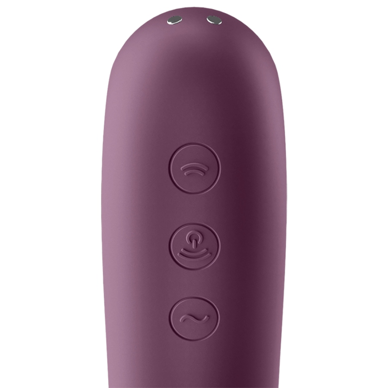 ESTIMULADOR POR ONDAS DE PRESIÒN Y VIBRADOR G SPOT SATISFYER - DUAL KISS PURPURA