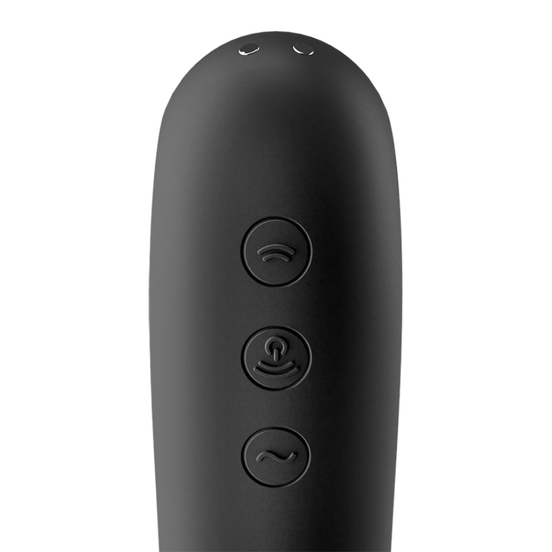 DUAL KISS ESTIMULADOR POR ONDAS DE PRESIÒN Y VIBRADOR G SPOT SATISFYER NEGRO