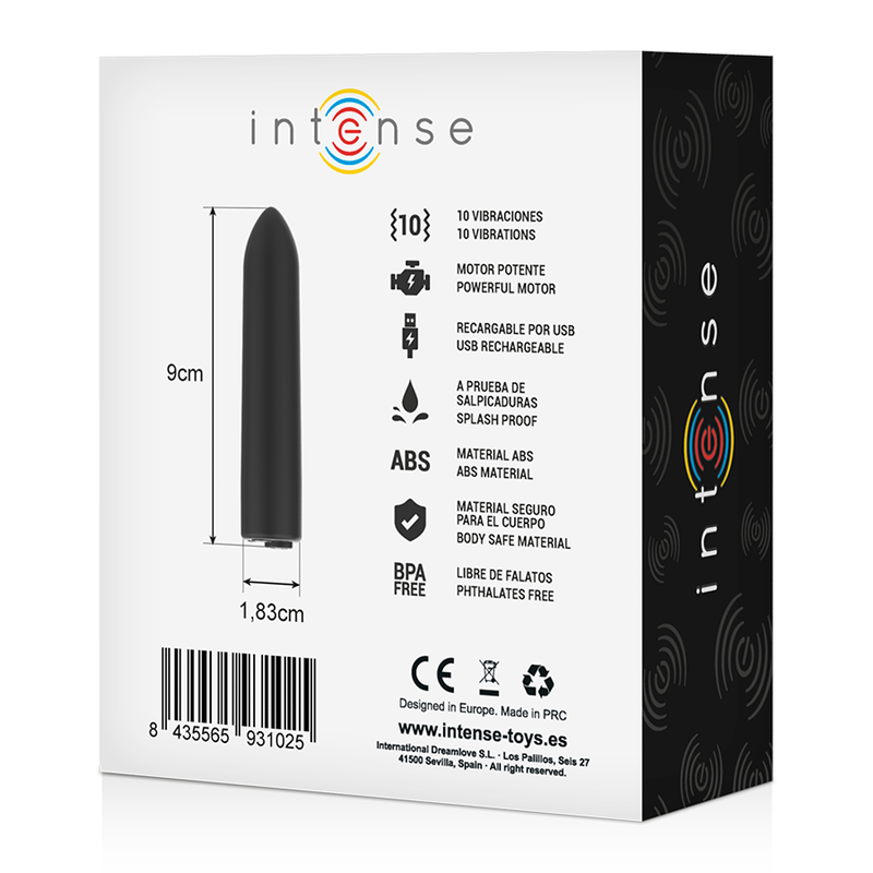 BALA VIBRADORA 10 MODOS VIBRACIÓN NEGRA RECARGABLE USB