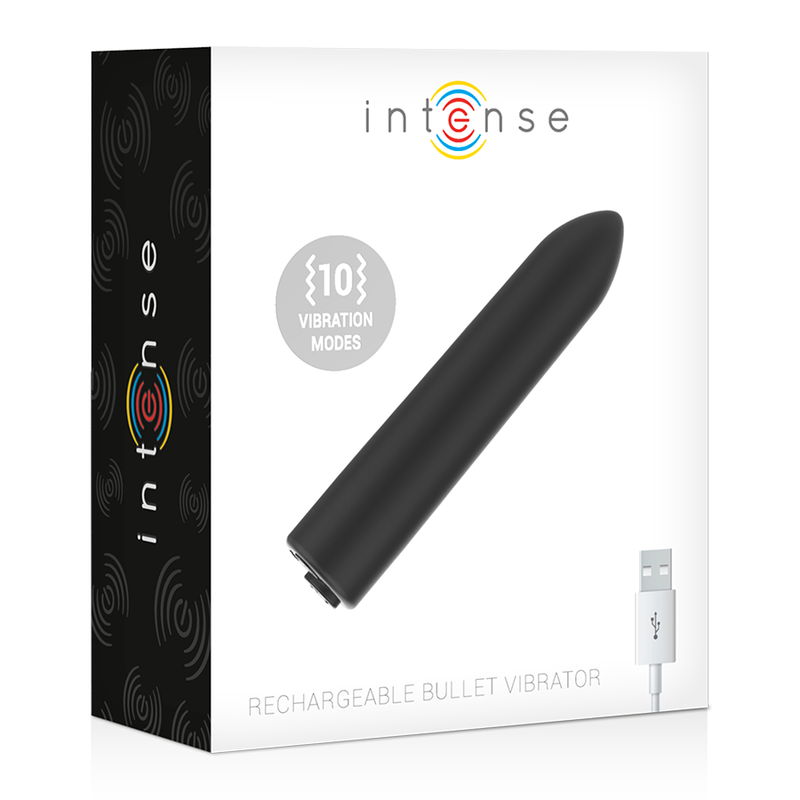 BALA VIBRADORA 10 MODOS VIBRACIÓN NEGRA RECARGABLE USB