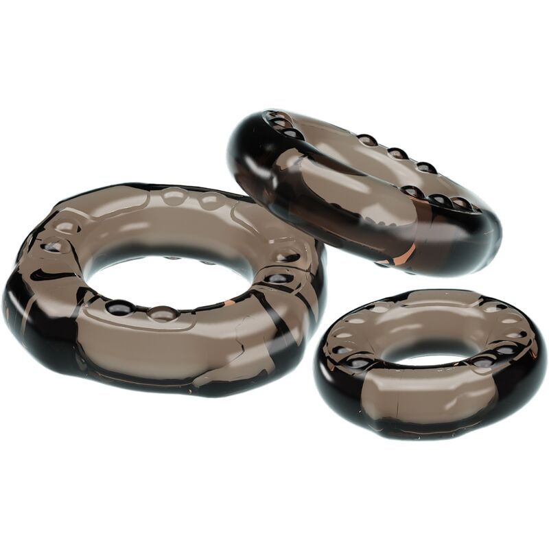 YVONNE SET 3 ANILLOS PENE SILICONA FLEXIBLES