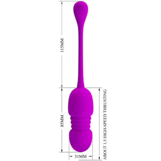 CALLIERI HUEVO VIBRADOR CON MOVIMIENTO DE EMPUJE Y CONTROL REMOTO RECARGABLE USB