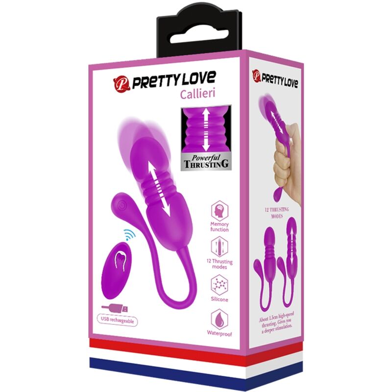 HUEVO VIBRADOR PRETTY LOVE - CALLIERI CON MOVIMIENTO DE EMPUJE