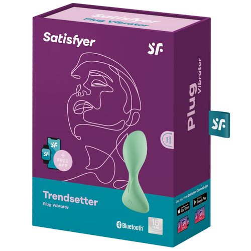 PLUG ANAL VIBRADOR UNISEX CON APP SATISFYER - TRENDSETTER