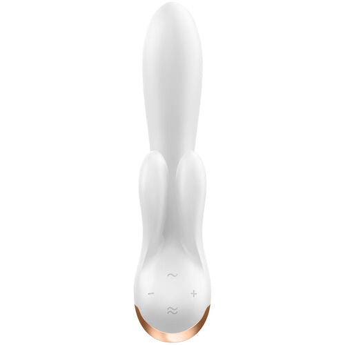 VIBRADOR RABBIT PARA CLITORIS Y PUNTO G CON APP SATISFYER DOUBLE FLEX